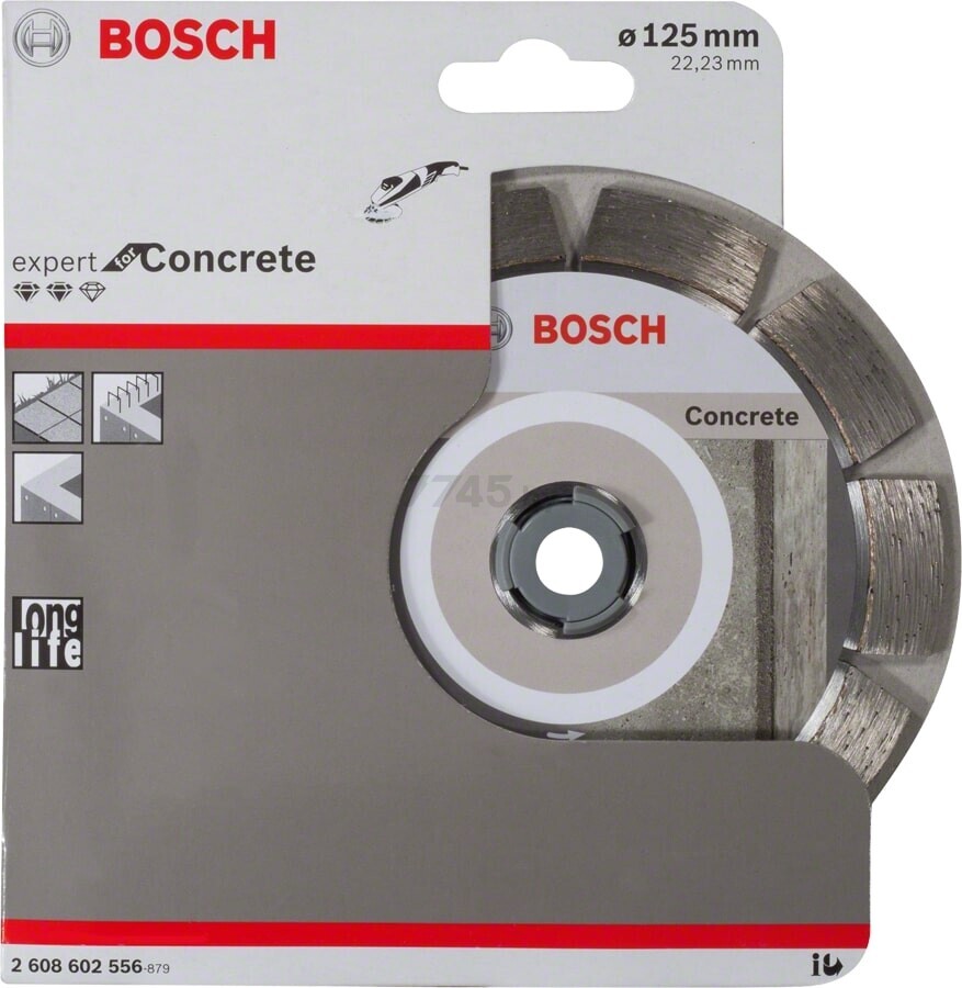 Круг алмазный 125х22 мм BOSCH Expert for Concrete (2608602556) - Фото 2